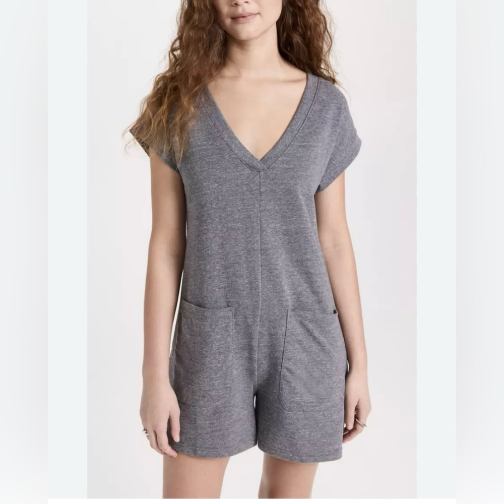 MADEWELL Jumpsuit Romper Grey Pockets XS